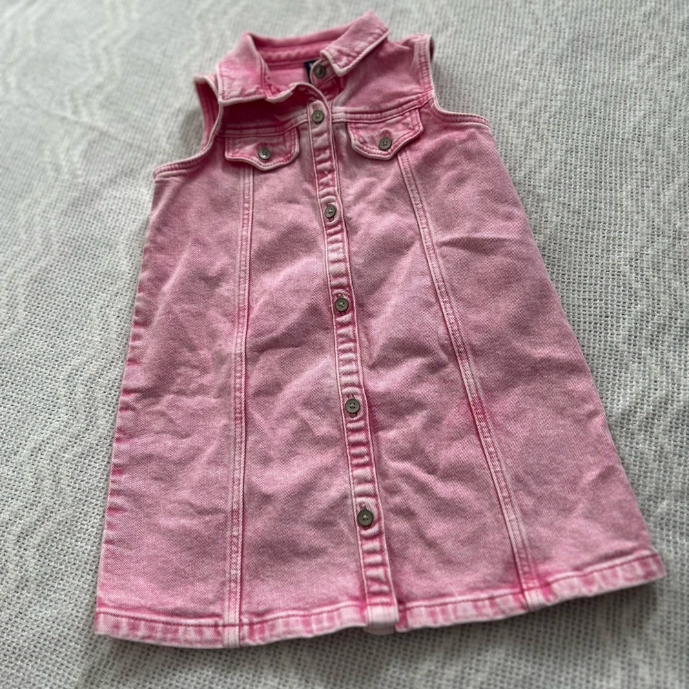 GAP Pink Toddler Jean Sleeveless Dress
